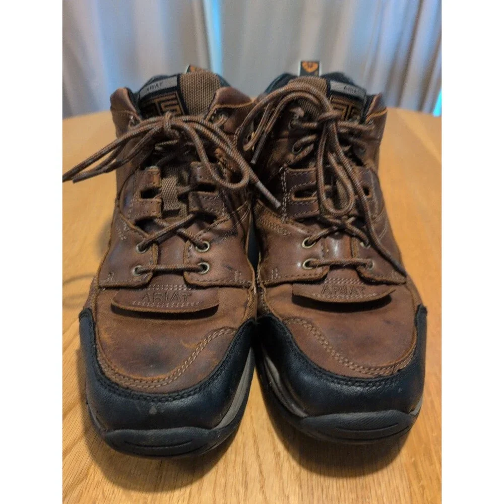 Ariat Men's Brown ATS Terrai Leather Hiking Horse Riding Boots Size 10 EE